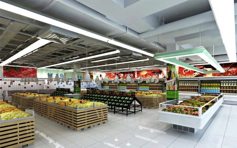 8ft (2400mm) for supermarket