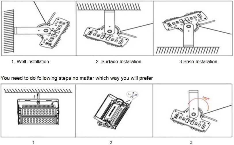 This image has an empty alt attribute; its file name is Installation-drawing-for-outdoor-flood-light-fixtures.jpg