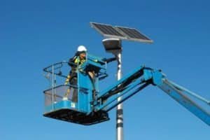 Repair of solar street lights