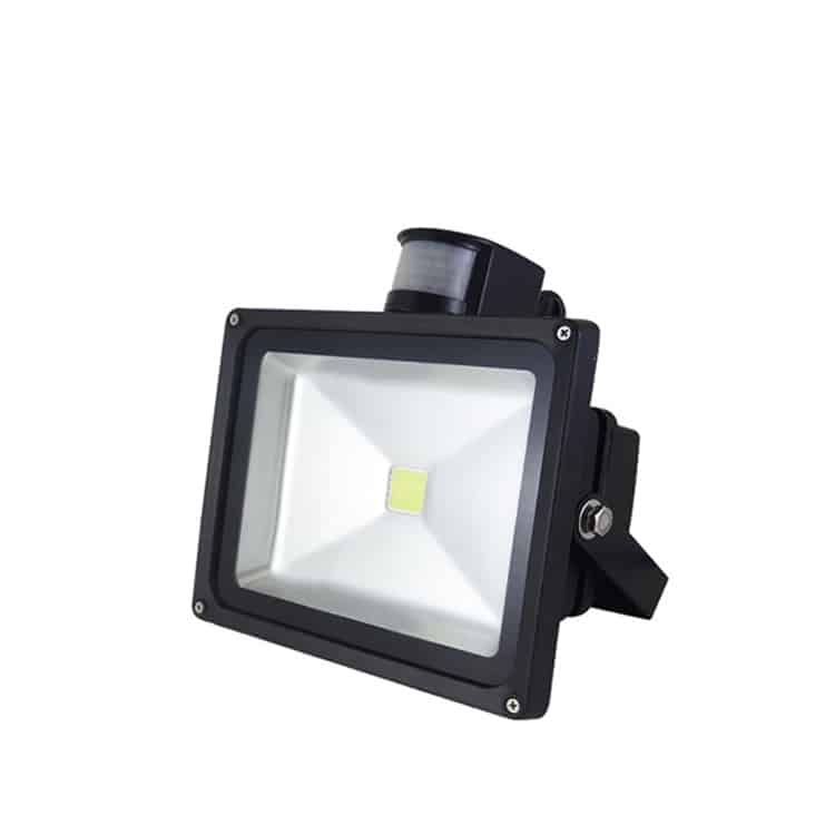 Faro LED with Motion Sensor 10w 20w 30w 50w Spotlight with PIR Slim Black ip65 