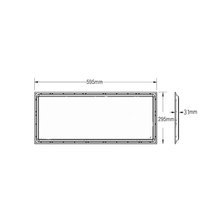 1x2 flat panel led