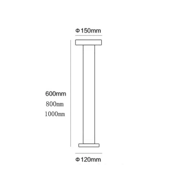 dimension for landscape bollard lights