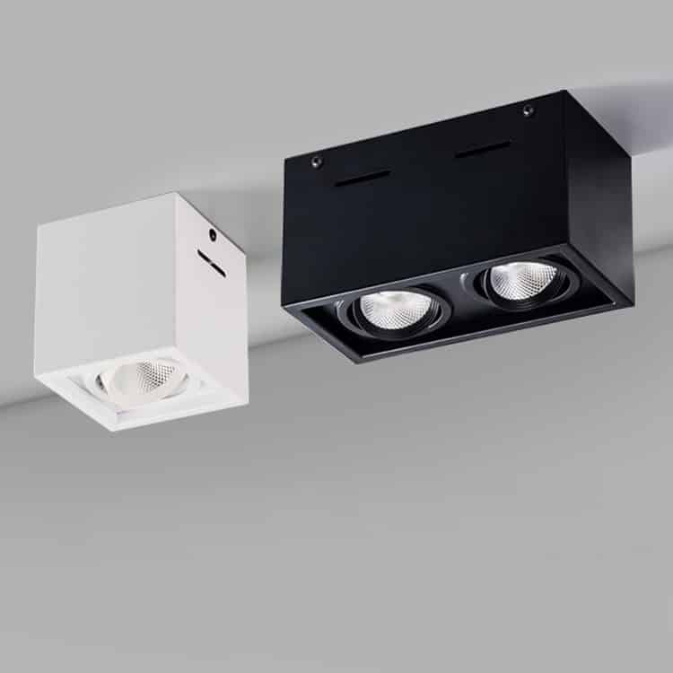 Surface square double downlight