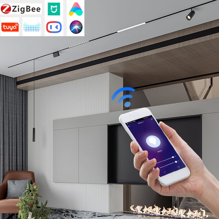 Smart dimmable magnetic track light