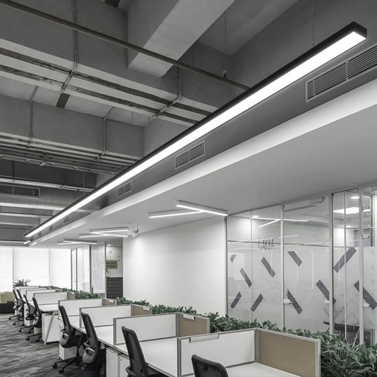 suspended linear lights for offices