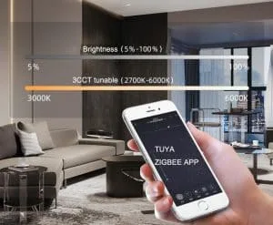 Smart zigbee dimmable lights