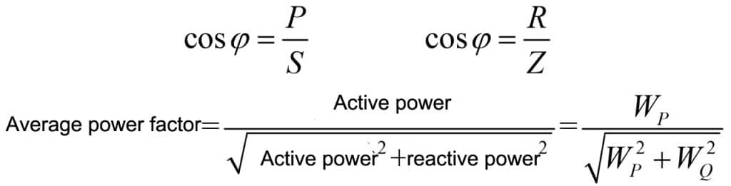 Calculation of power factor