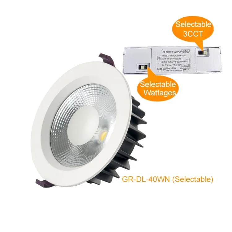 selectable cct led downlights