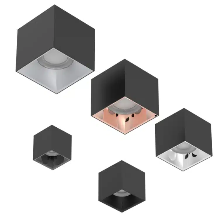 Square waterproof surface led downlights