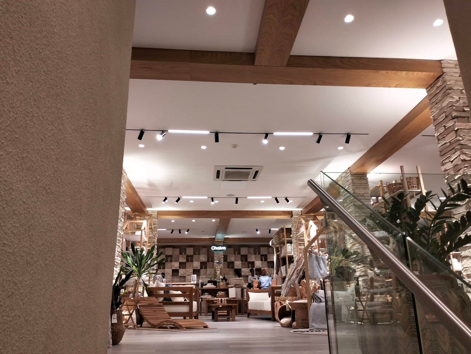 showroom with magnetic track lights