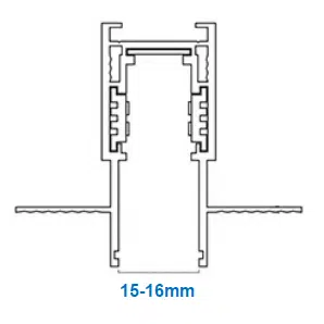 15mm width magnetic track rail