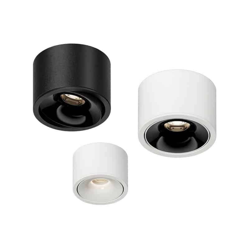 adjustable surface cylinder downlights