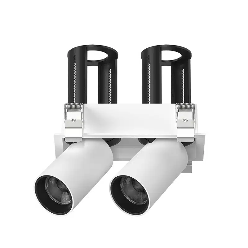 double recessed adjustable spotlight