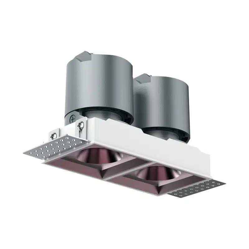 double trimless square downlights