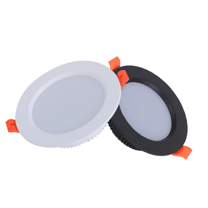 slim recessed downlights with white/black finished